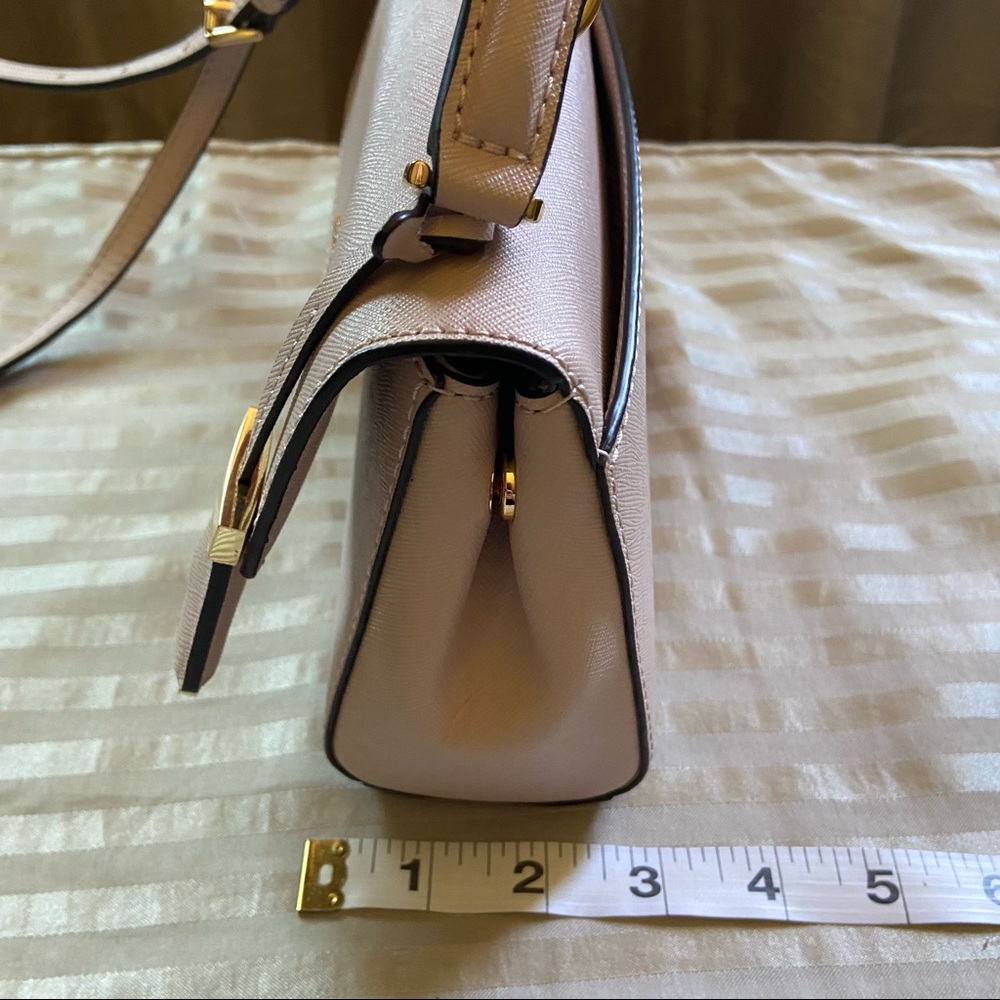 Michael Kors Crossbody Bag Ava Mini Saffiano Leather Misty Rose - Picture 5 of 8